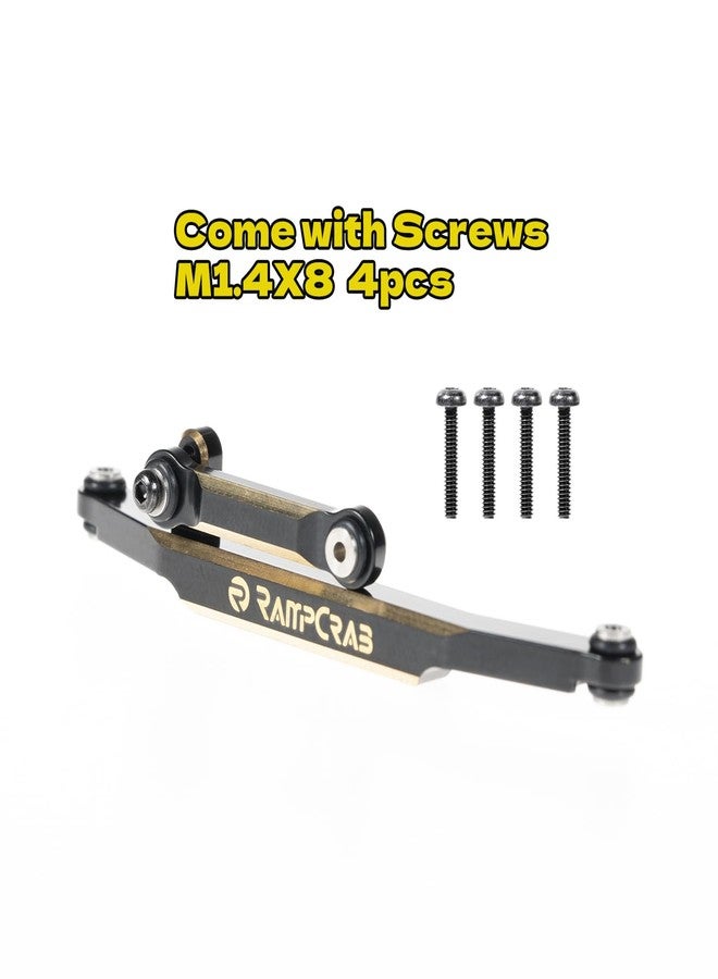 RampCrab RC Steering Links for SCX24 AX24, Brass High-Tightening Rod Tie Link for 1/24 RC Crawler Axial SCX24 AX24 Bronco Deadbolt JLU B-17 Gladiator C10, RC Crawler Car Upgrade Parts, Black Coating - Image 2